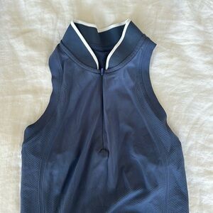 Athleta zip momentum polo tank